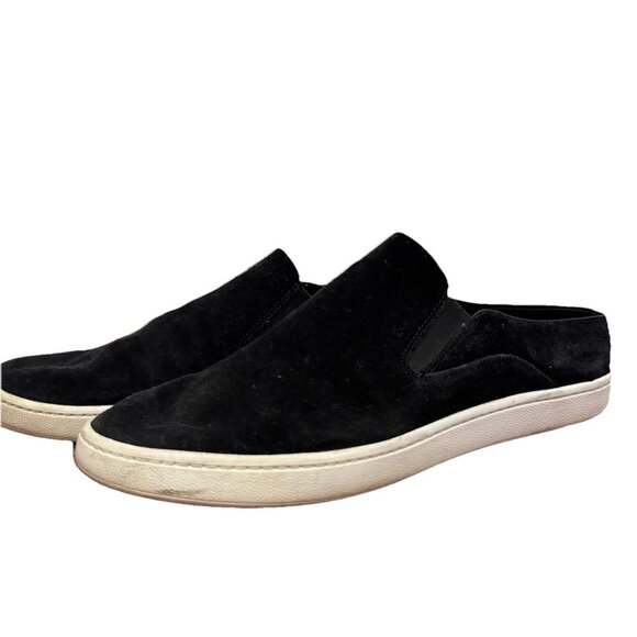 Vince Verrell Slip On Sneakers Black‎ Suede Mules Backless Women’s Size 8.5 - Picture 3 of 8